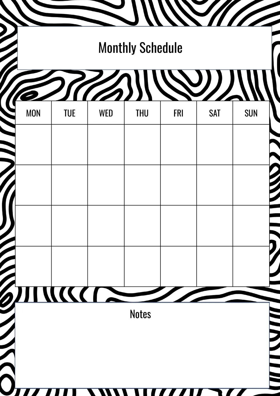 Free Monthly Schedule Template For Google Docs