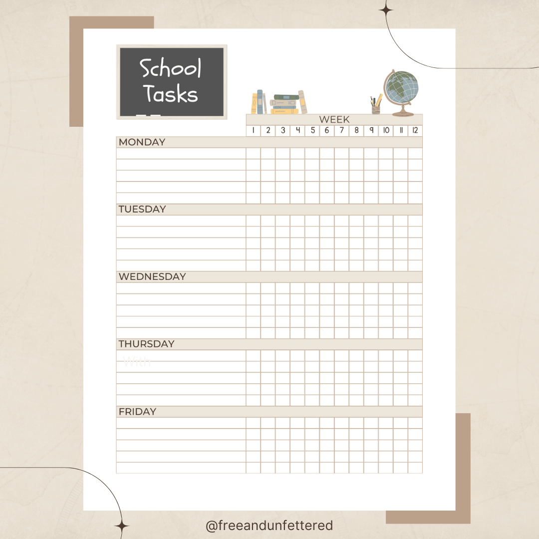 Free Printable 2023 2024 Homeschool Planning Sheets Free And Unfettered