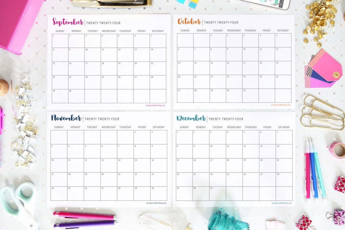 Free Printable Calendar 2024 Abby Organizes