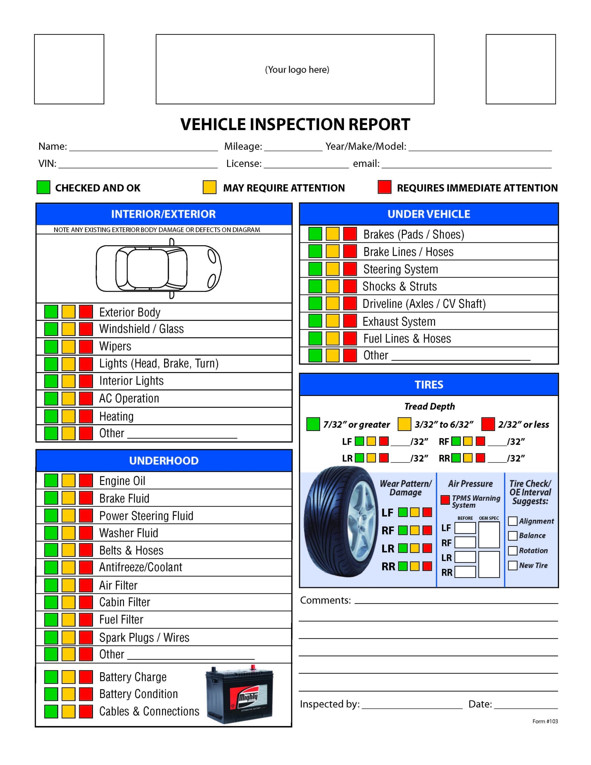 Free Printable Car Maintenance Checklist Ebonywonmomulra1984 s Ownd
