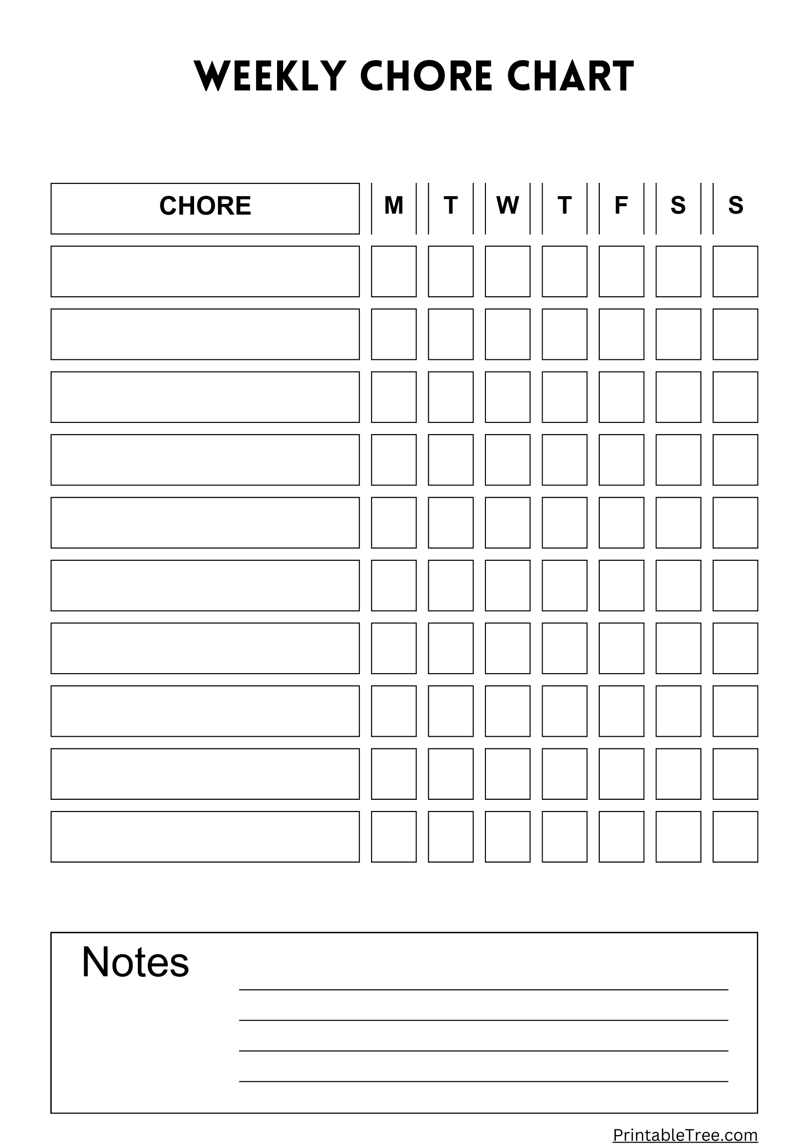 Free Printable Kids Chore Schedule