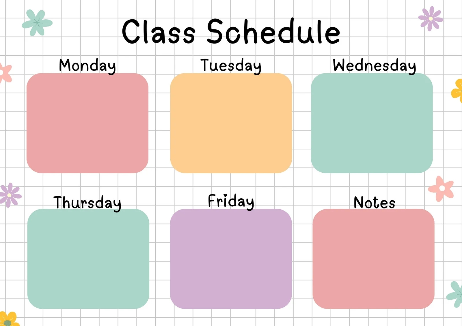 Free Printable Class Schedule Templates To Customize Canva