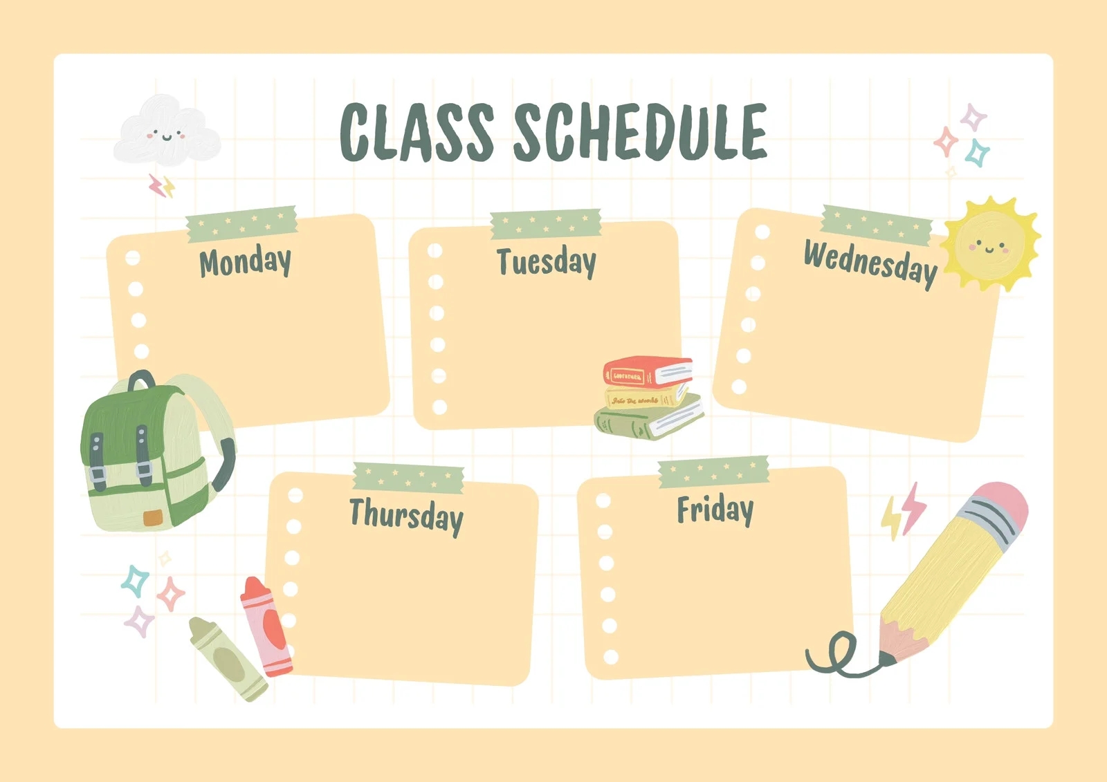 Free Printable Class Schedule Templates To Customize Canva