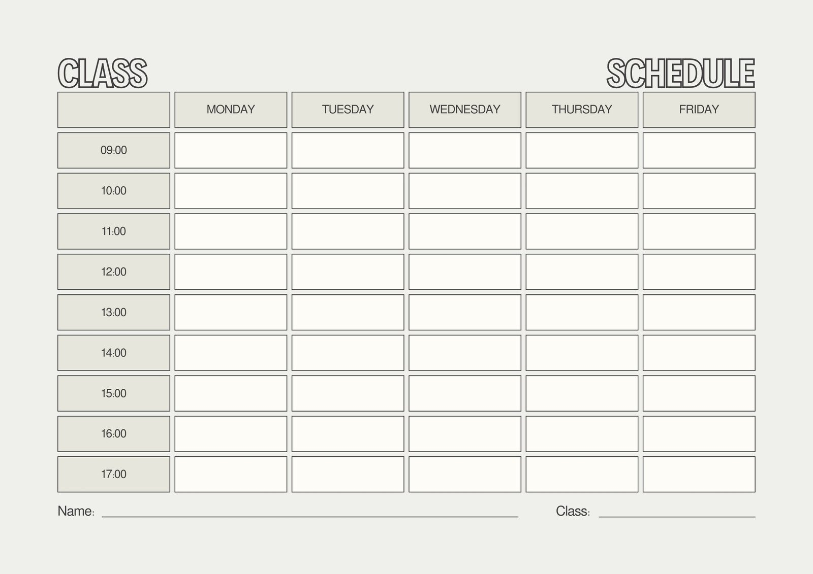 Free Printable Class Schedule Templates To Customize Canva