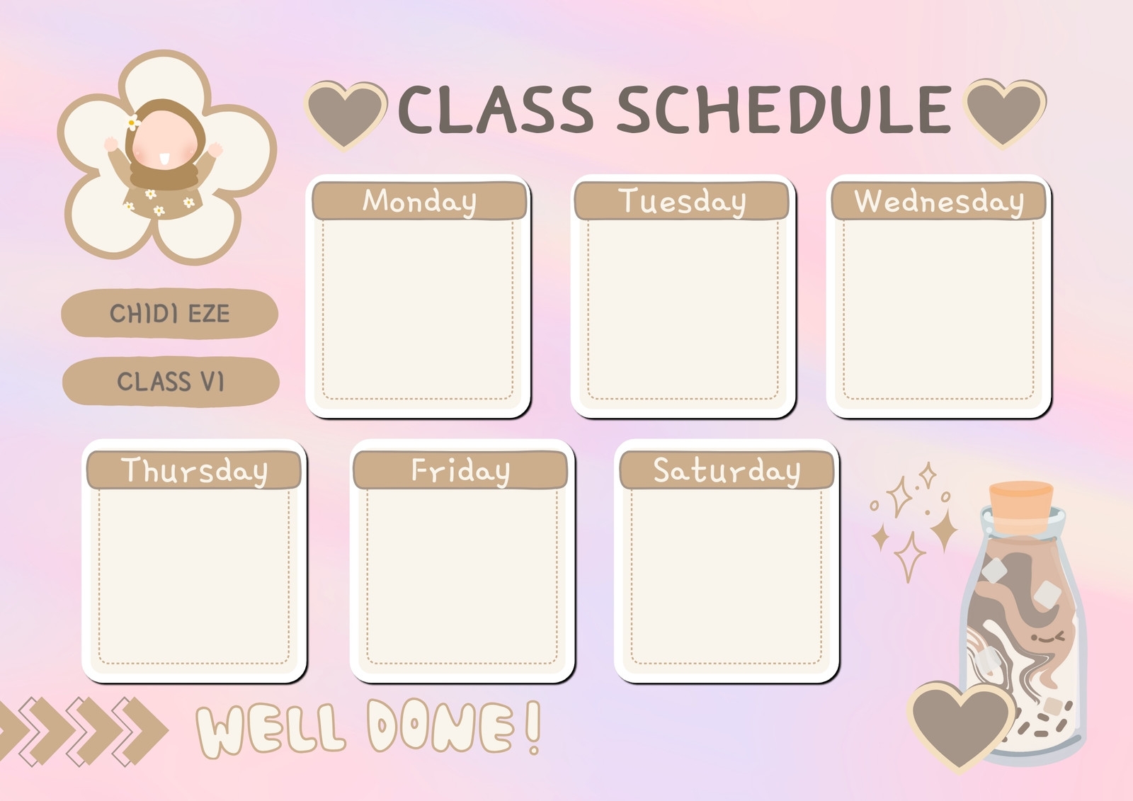 Free Printable Class Schedule Templates To Customize Canva