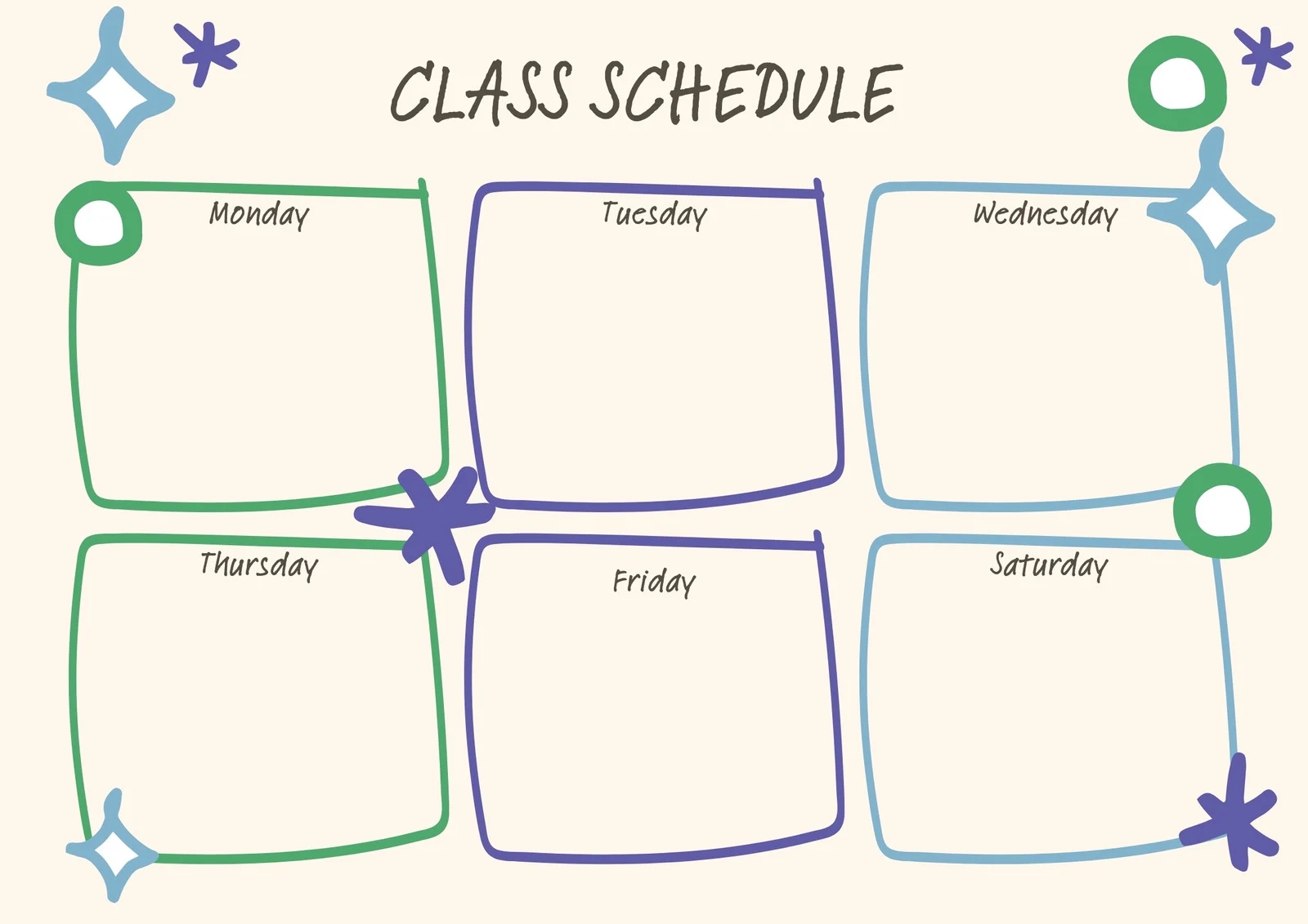 Free Printable Class Schedule Templates To Customize Canva