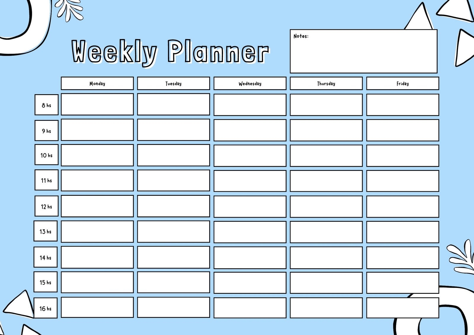 Free Printable School Schedule Template