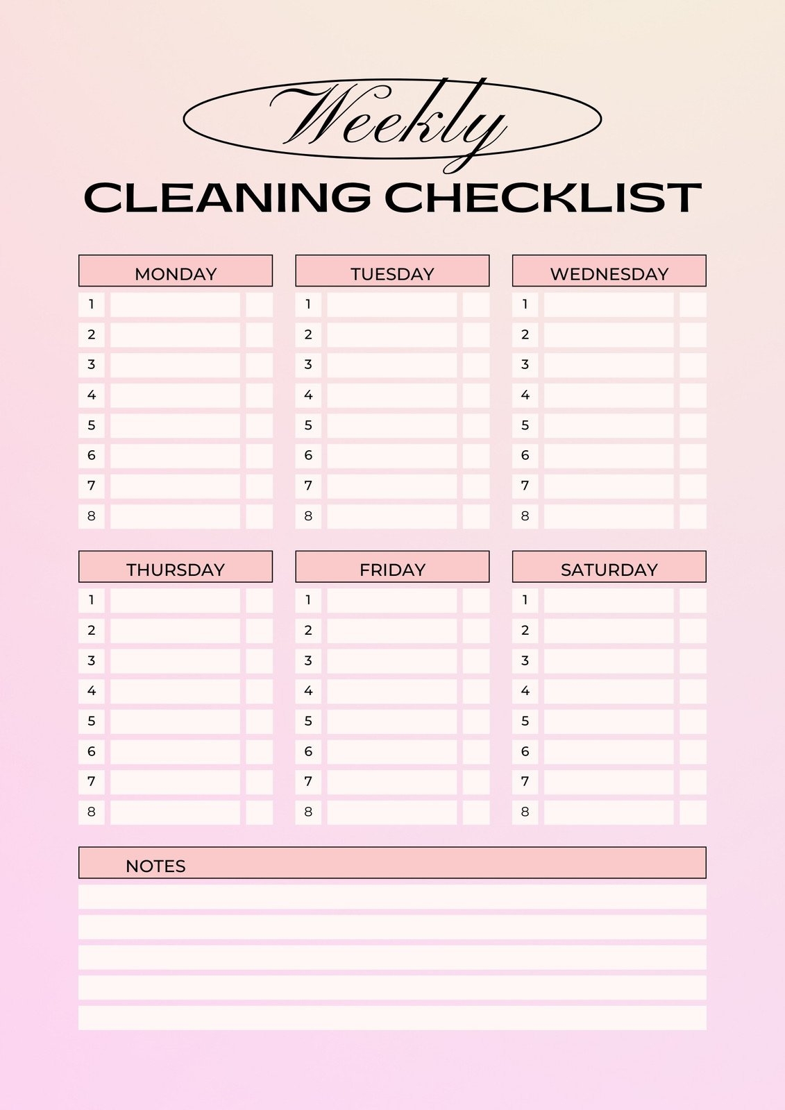 Free Printable Cleaning Checklist Templates Canva Worksheets Library