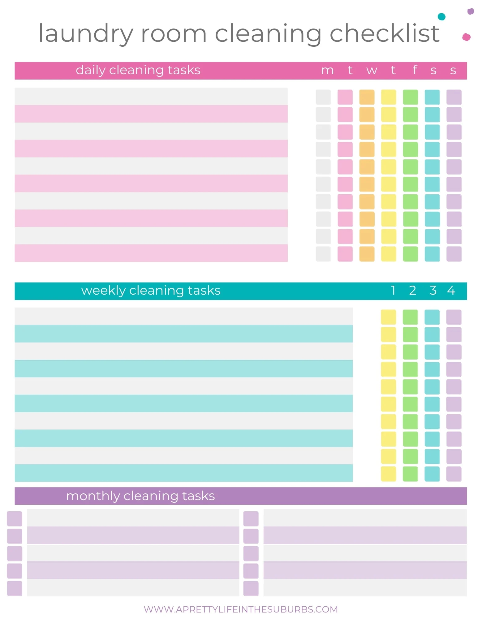 Free Printable Cleaning Planner A Pretty Life In The Suburbs