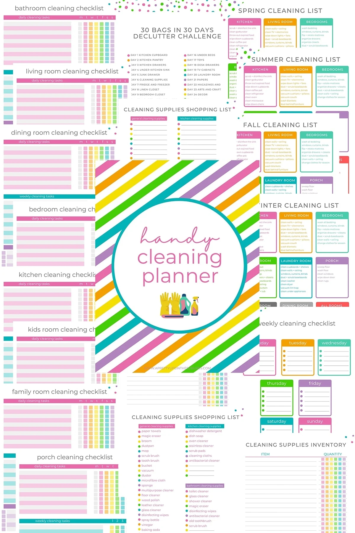 Free Printable Cleaning Planner A Pretty Life In The Suburbs