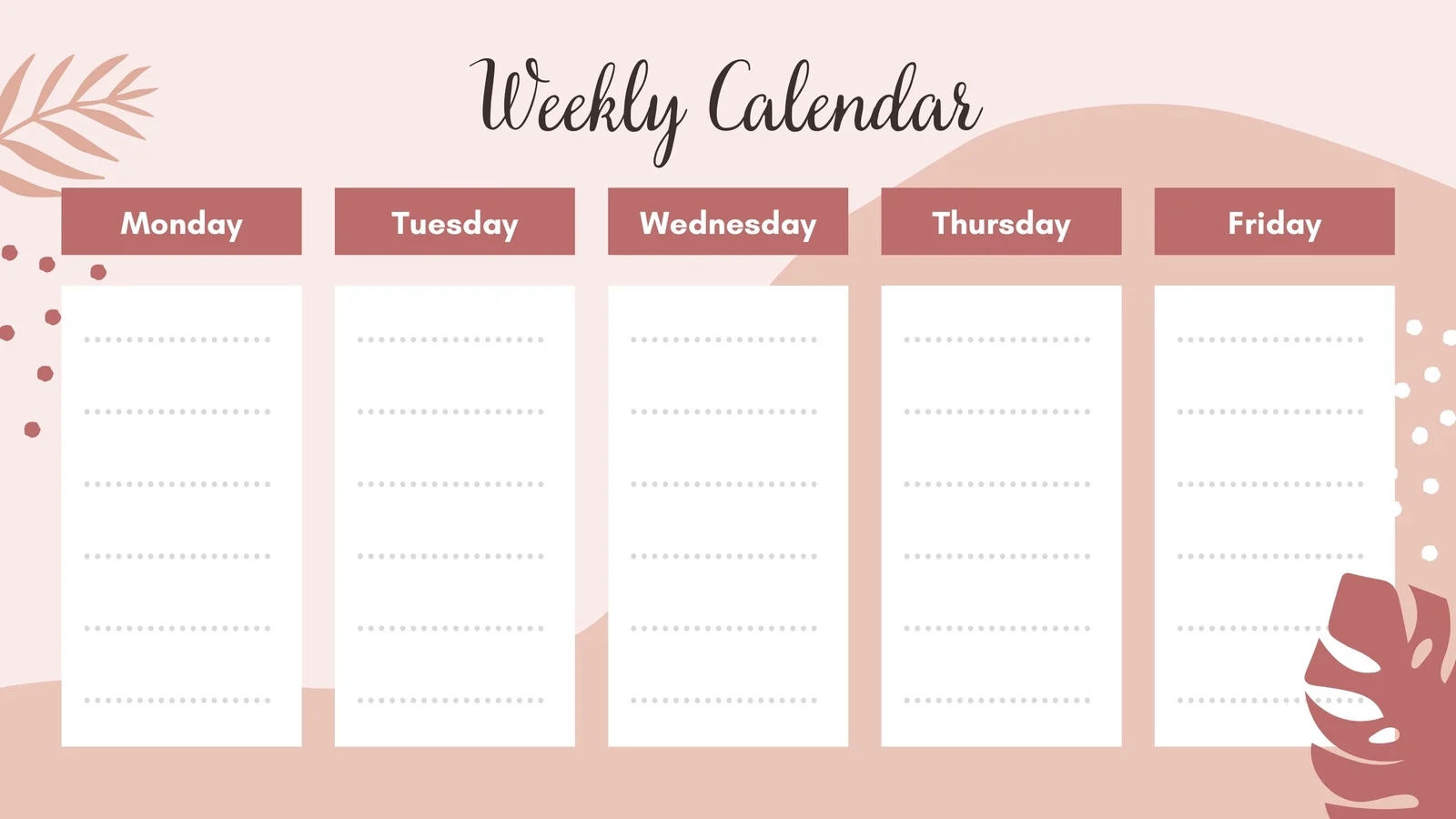 Free Printable Customizable Weekly Calendar Templates Canva