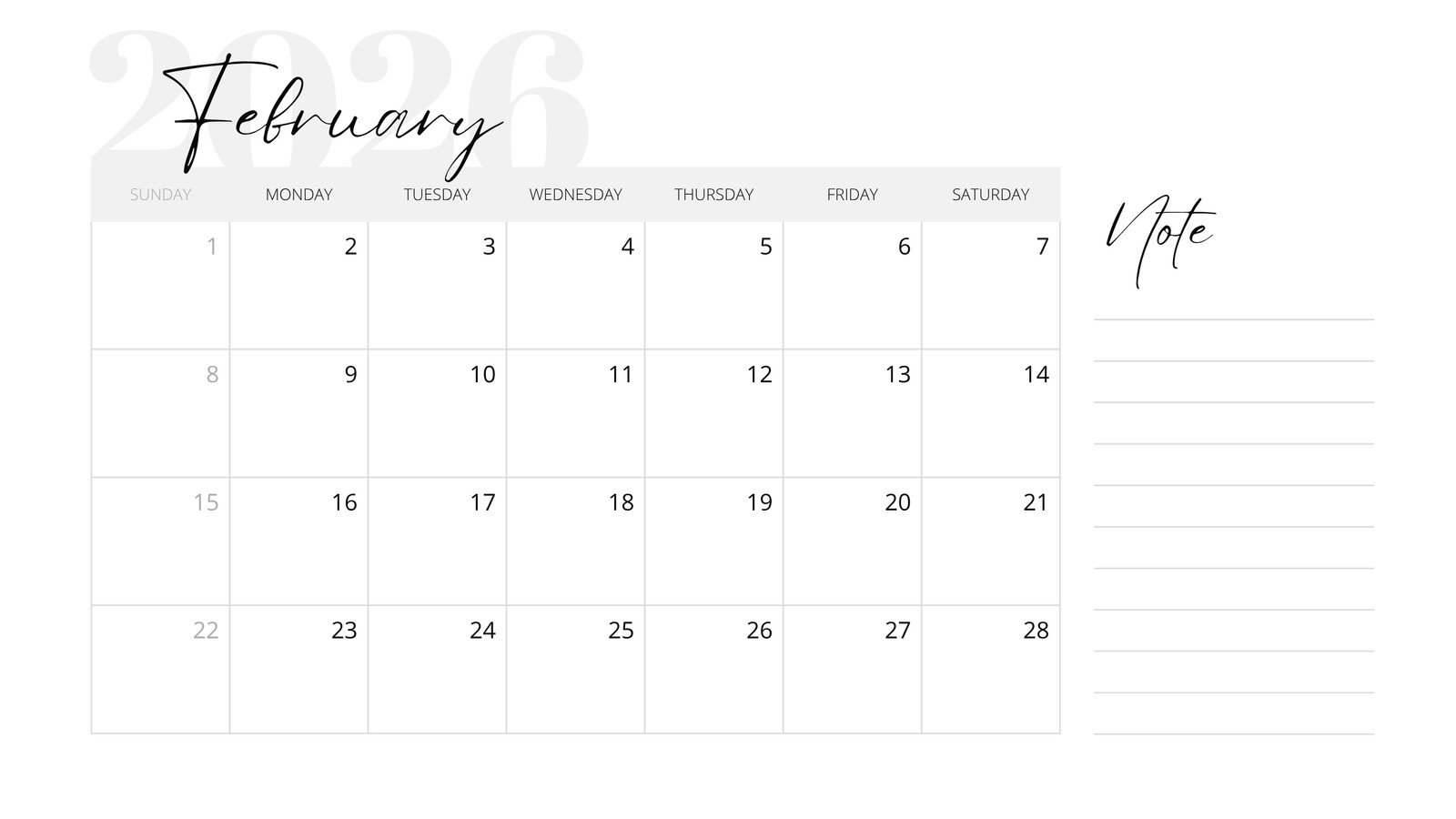 Monthly Schedule Printable