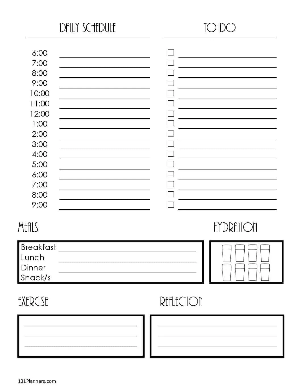 Free Printable Daily Schedules