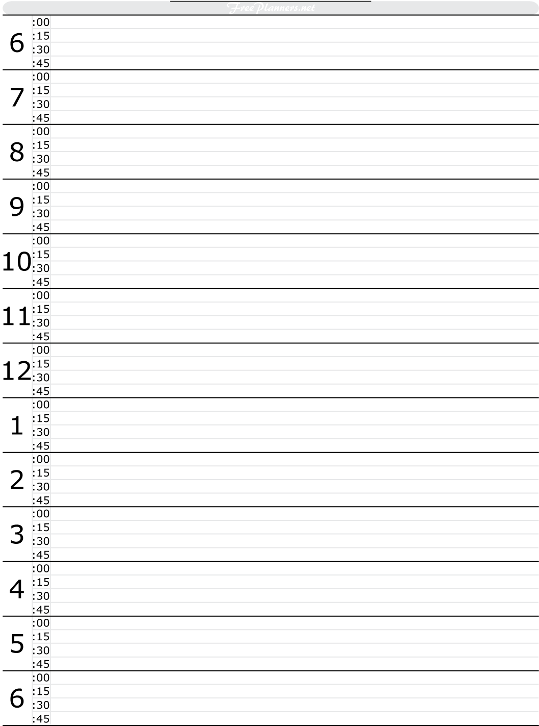 FREE Printable Hourly Planner Daily Weekly Or Monthly Worksheets Library