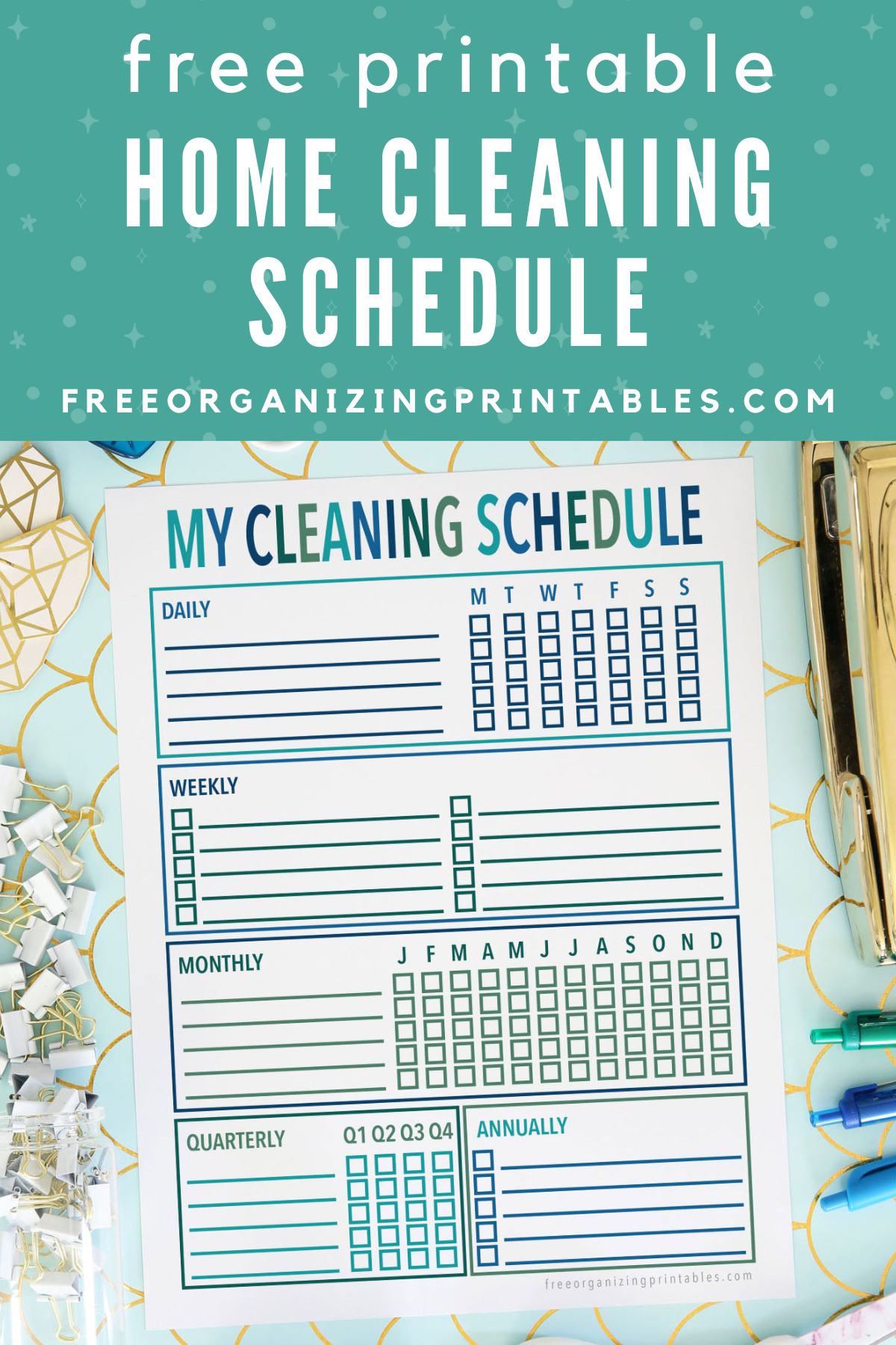 Free Printable House Cleaning Schedule Cleaning Checklist