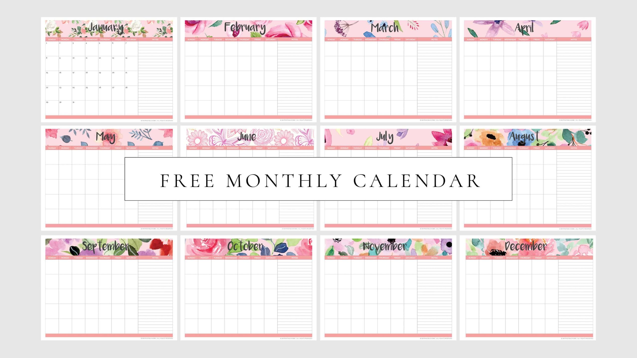 Free Printable Schedule Monthly