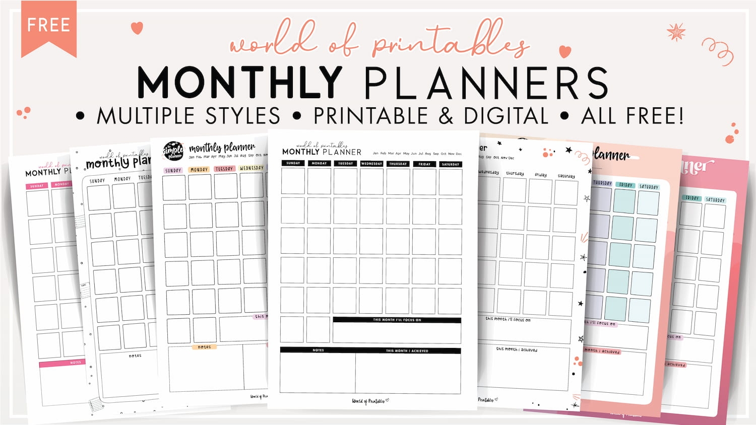 Monthly Schedule Templates Free Printable