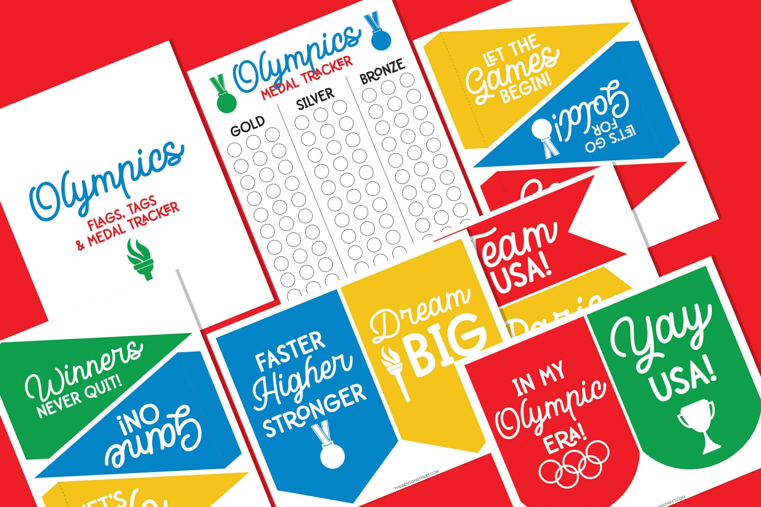 Free Printable Olympics Medal Tracker And Flags The Benson Street