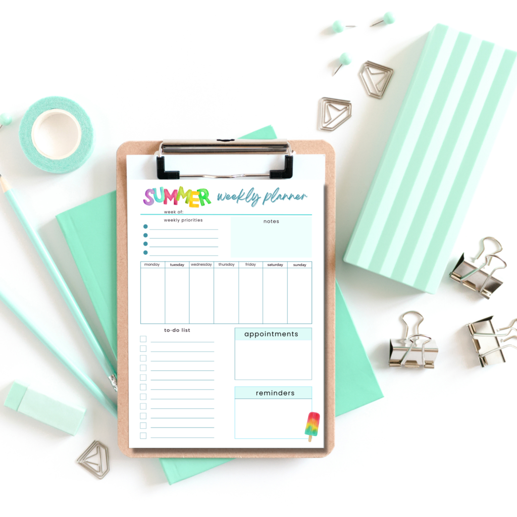 Free Printable Summer Planner For Your Smoothest Summer Yet