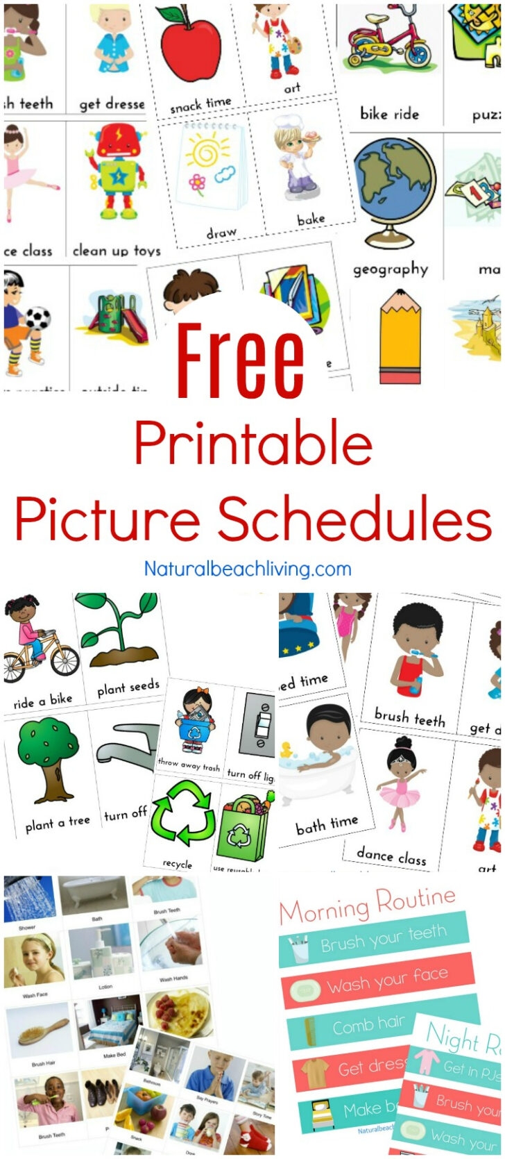 Free Printable Visual Schedule Autism Printable Party Favors
