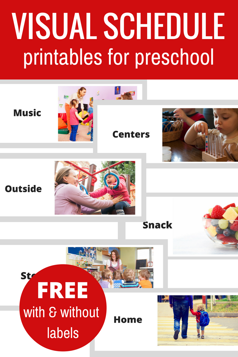 Free Printable Visual Schedule For Preschool No Time For Flash Cards Worksheets Library
