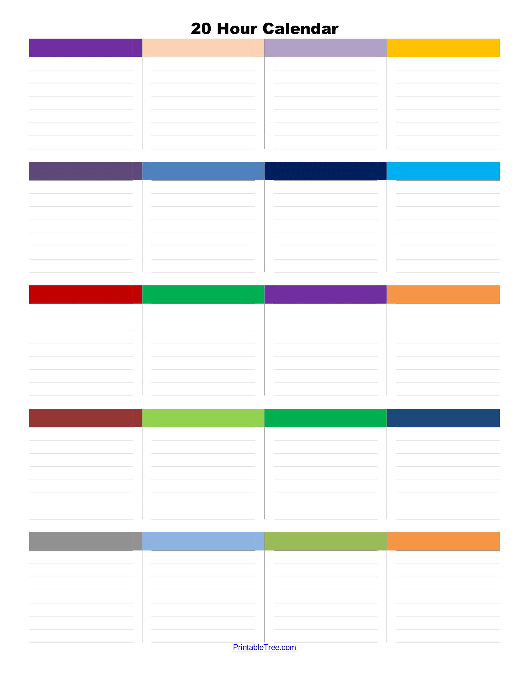 Free Printable Weekly Hourly Planner Calendar PDF Templates