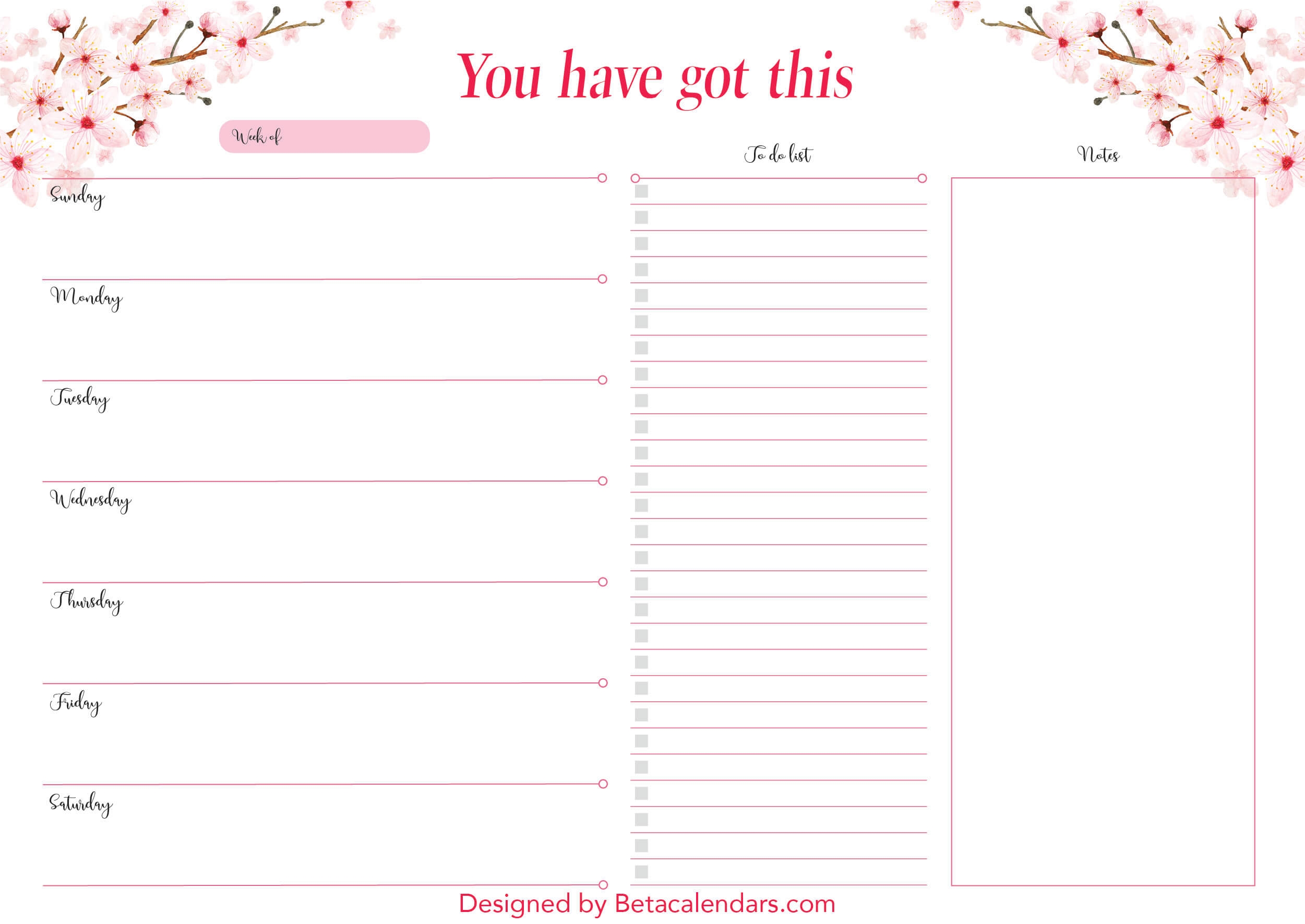Free Printable Weekly Planner 2024 Templates