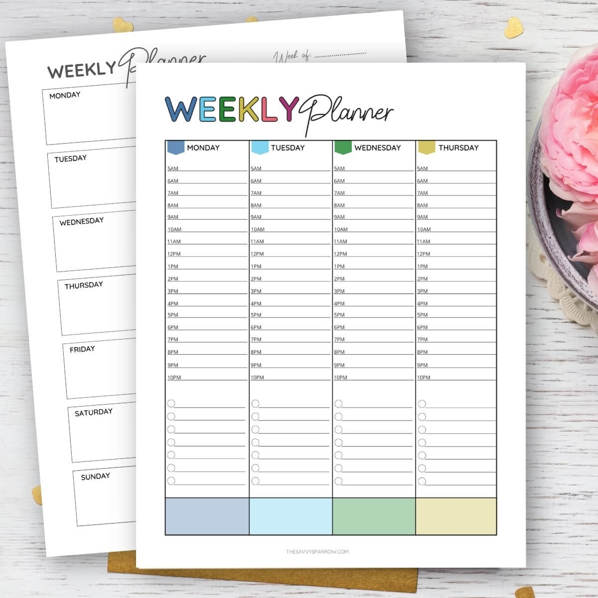 Free Printable Weekly Planner Templates To Help You Schedule Your Life Worksheets Library