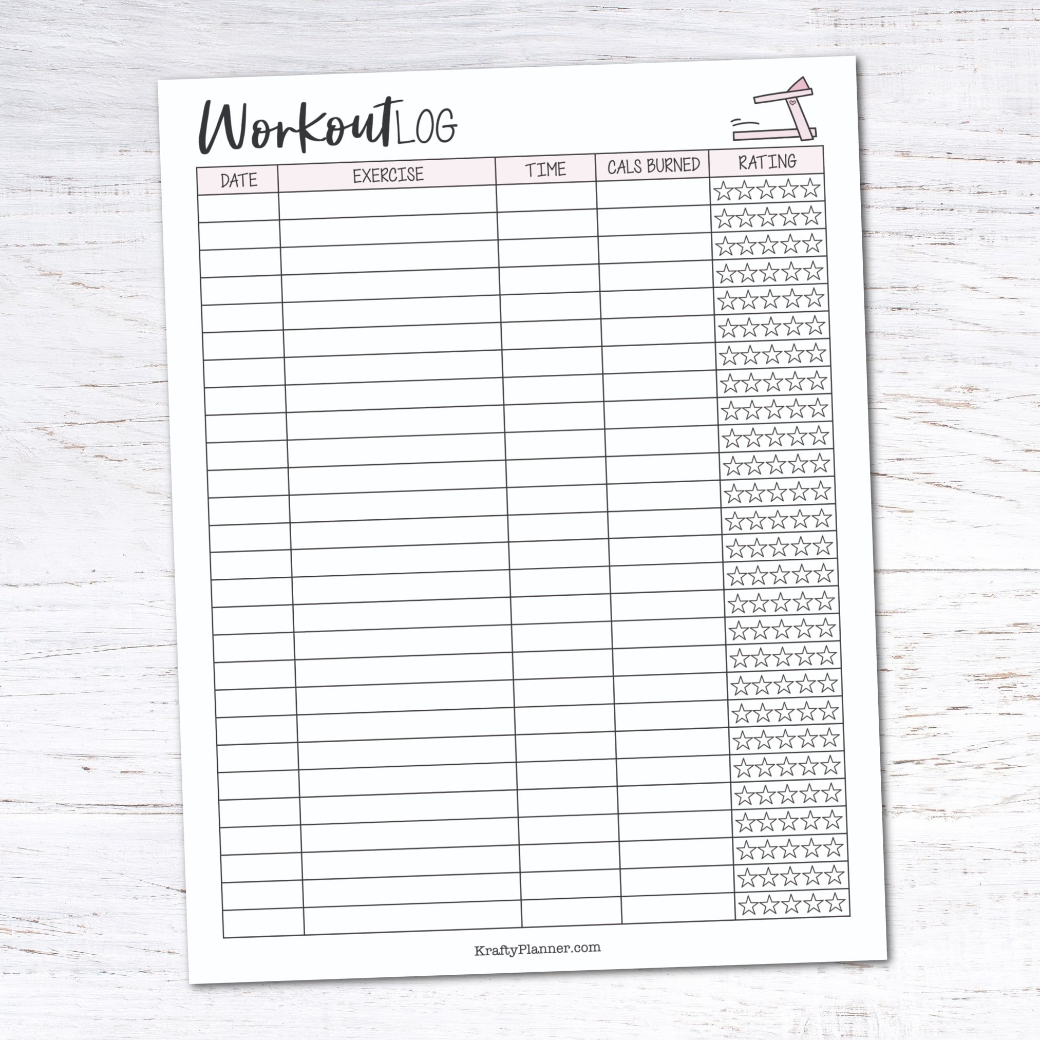 Free Printable Workout Schedule