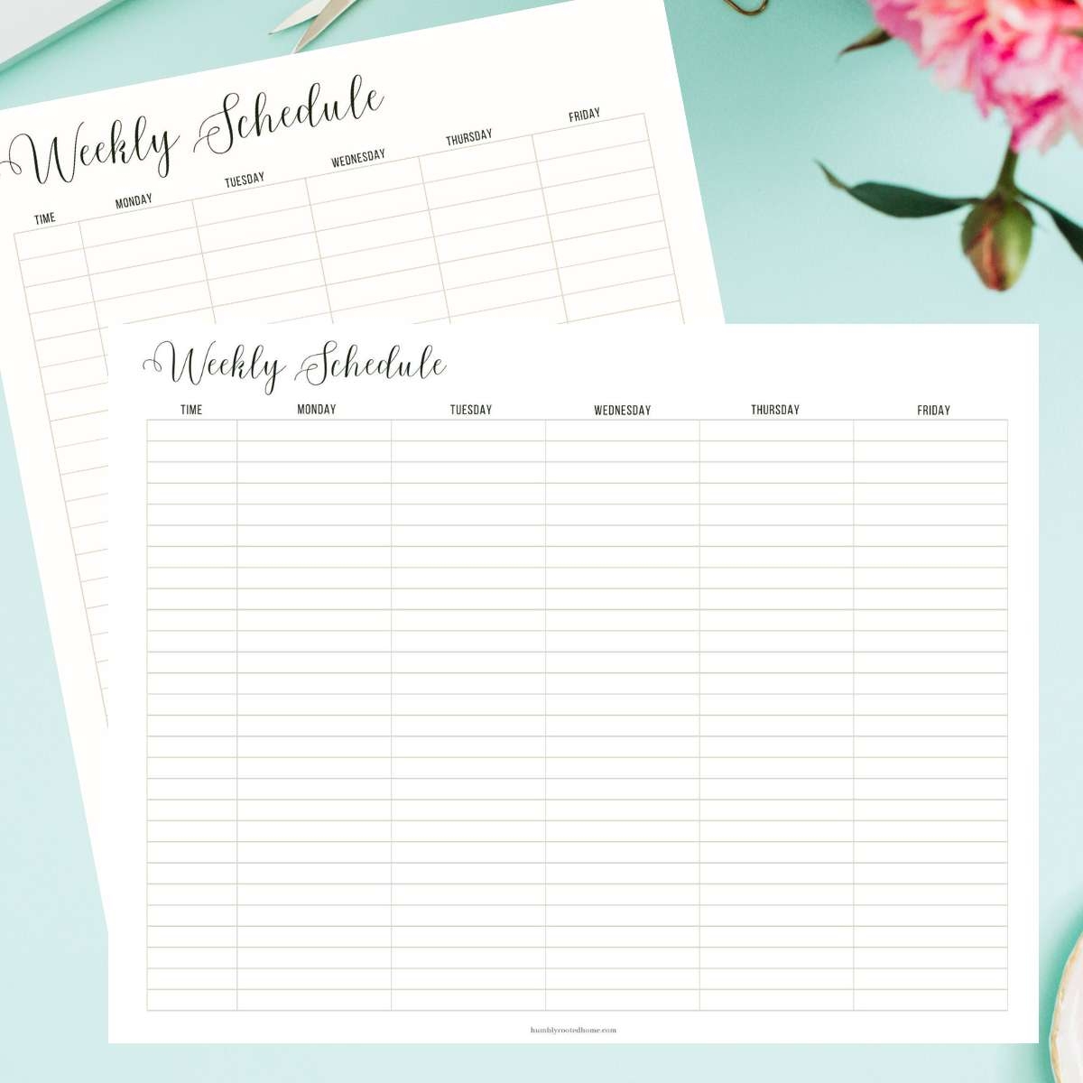 Free Weekly Calendar Printable with Time Slots 