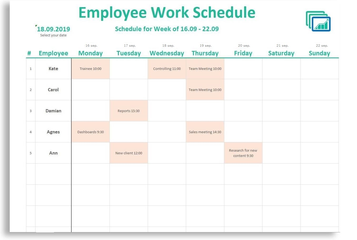Free Weekly Daily Schedule Spreadsheet LuxTemplates
