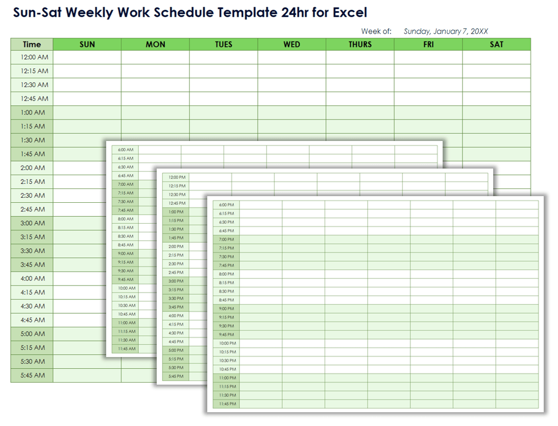 Free Work Schedule Templates For Word And Excel Smartsheet