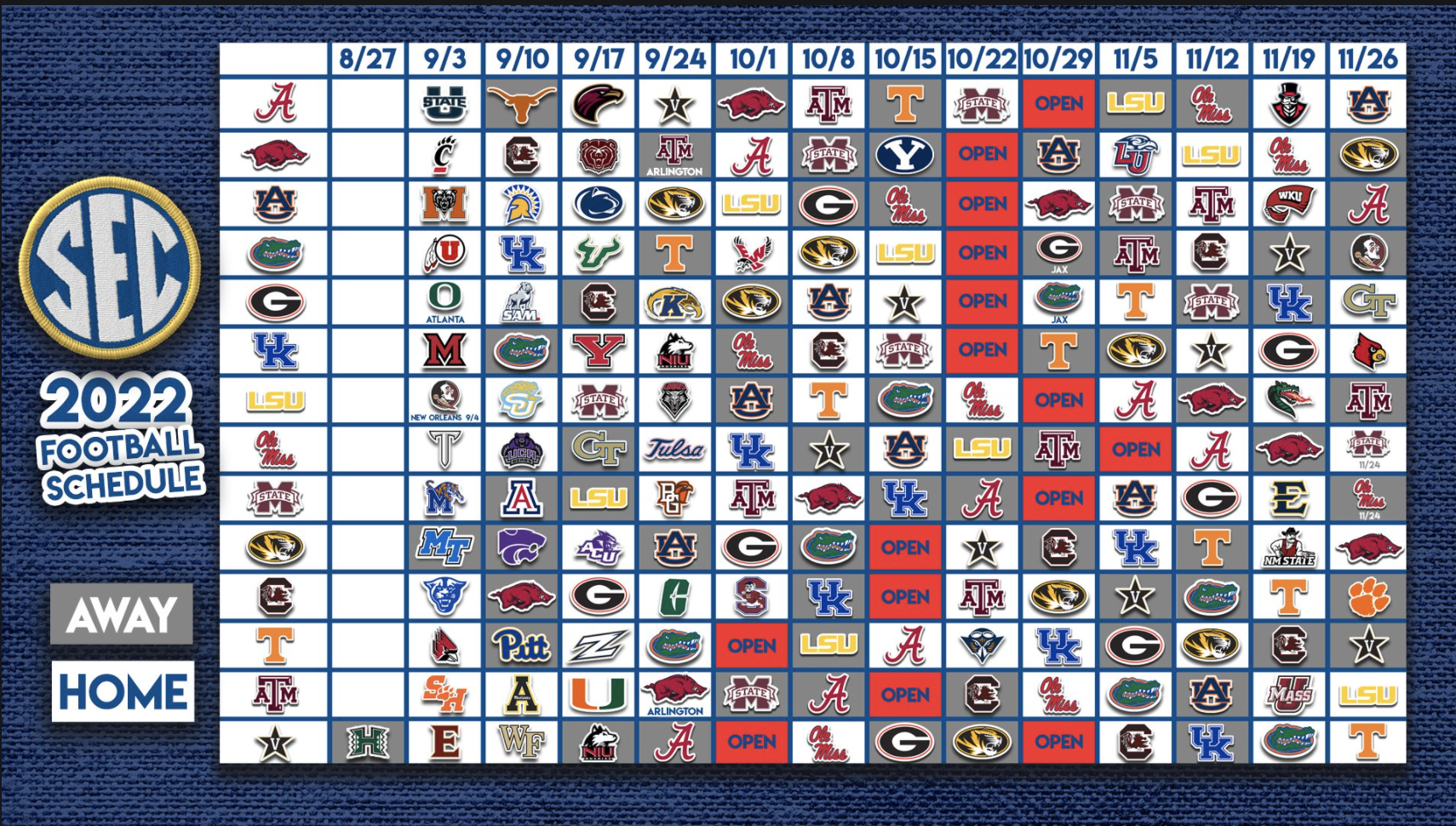 Georgia Bulldogs Schedule New Arrivals