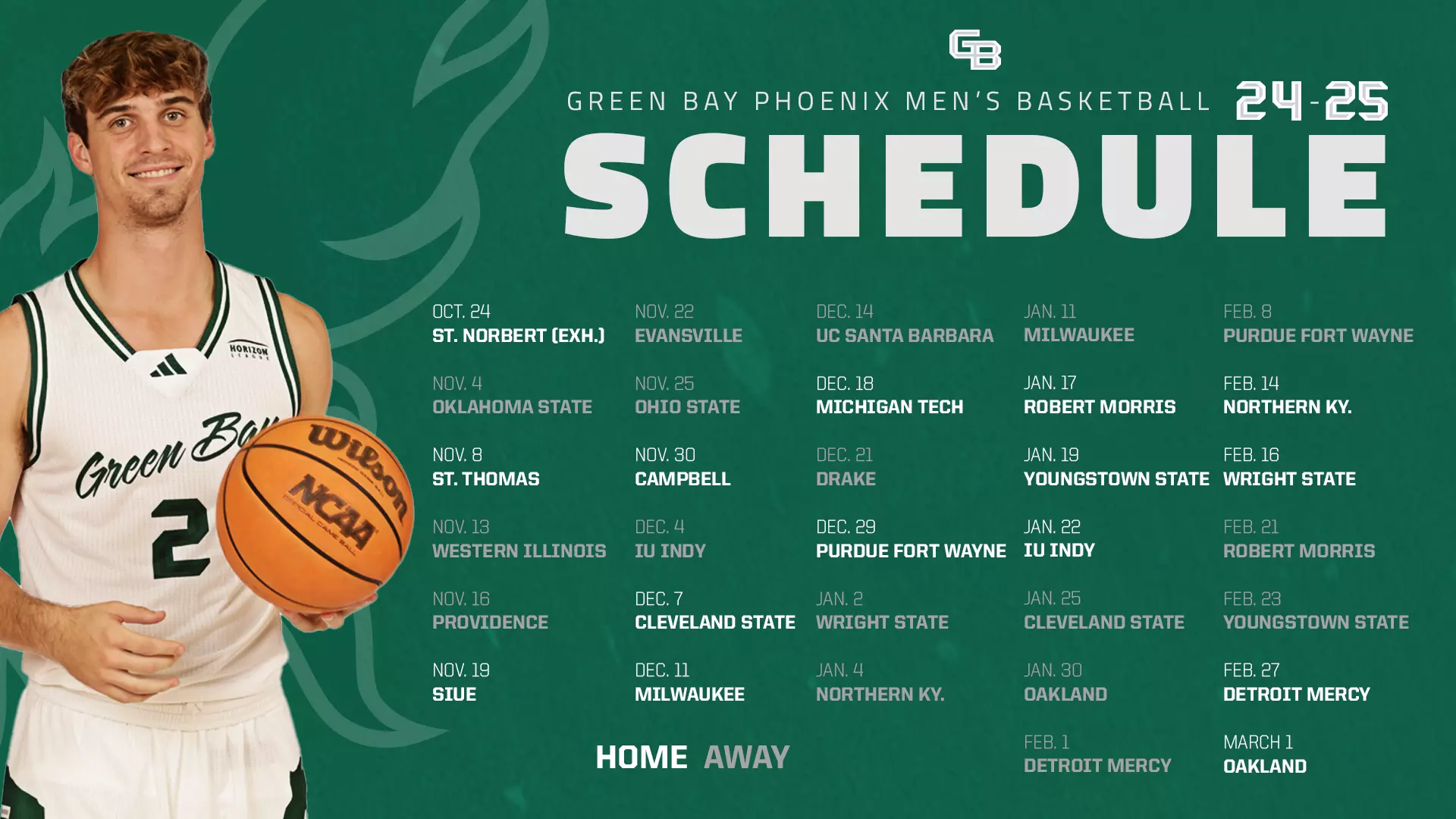 Green Bay Men s Basketball Unveils 2024 25 Schedule University Of Wisconsin Green Bay Athletics