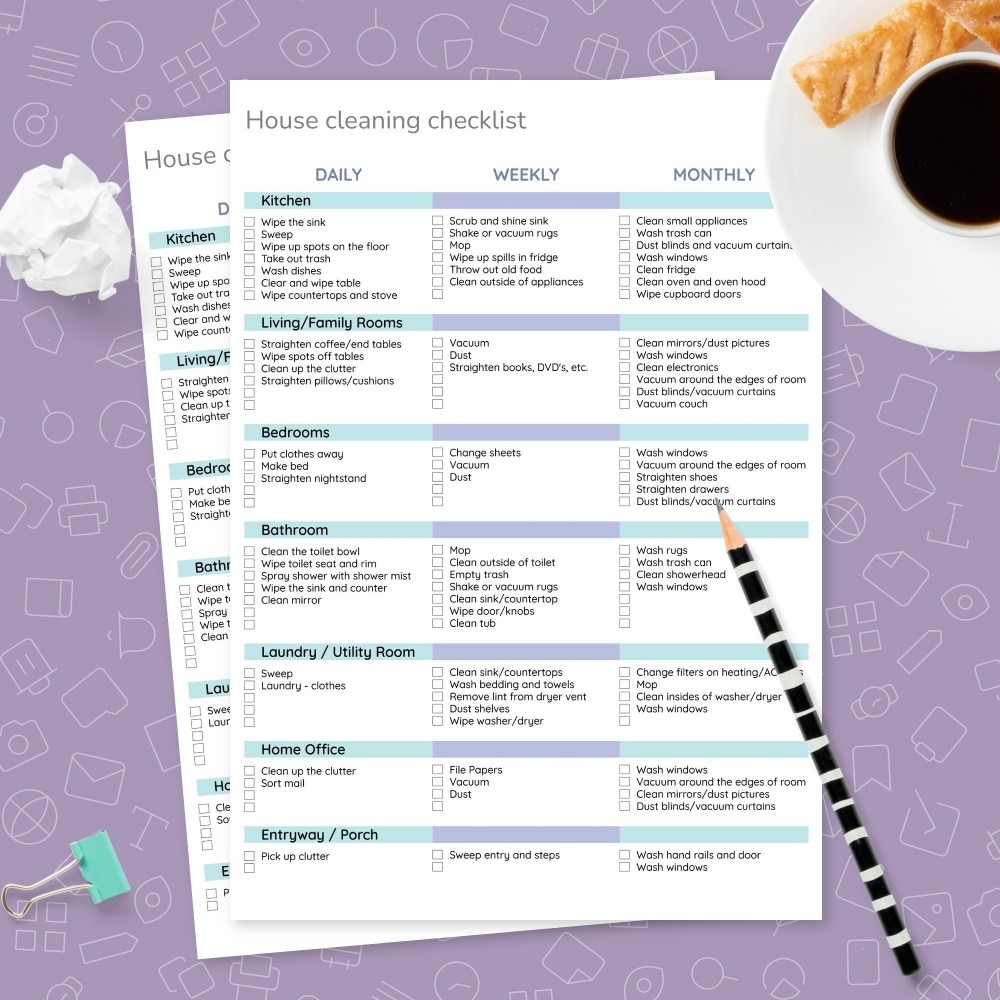 House Cleaning Checklist Template Template Printable PDF House Cleaning Checklist Template Template Printable PDF
