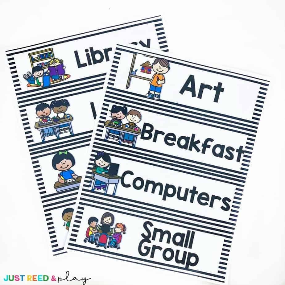 How To Create And Use A Preschool Visual Schedule Just Reed Play