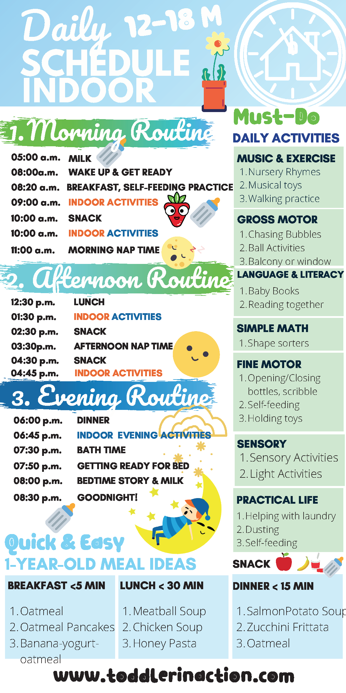 Indoor Schedule 12 18 M Free Printable Toddler In Action Shop