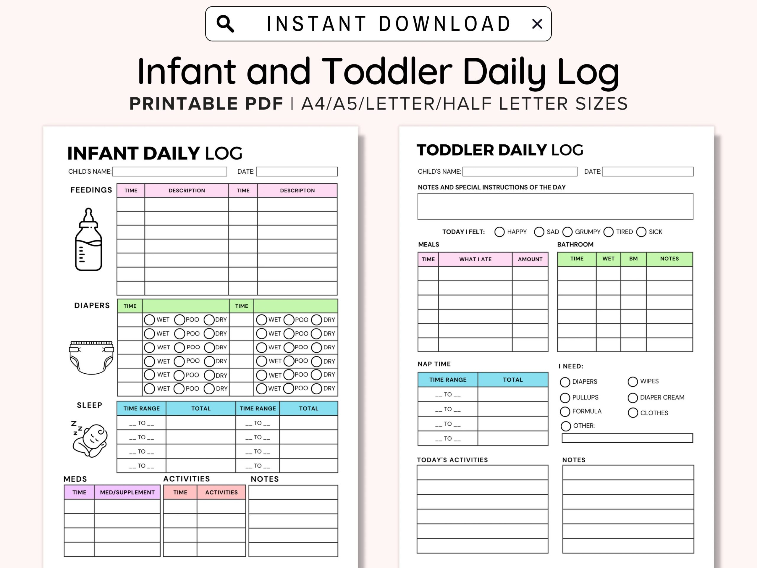 Free Printable Toddler Daily Schedule