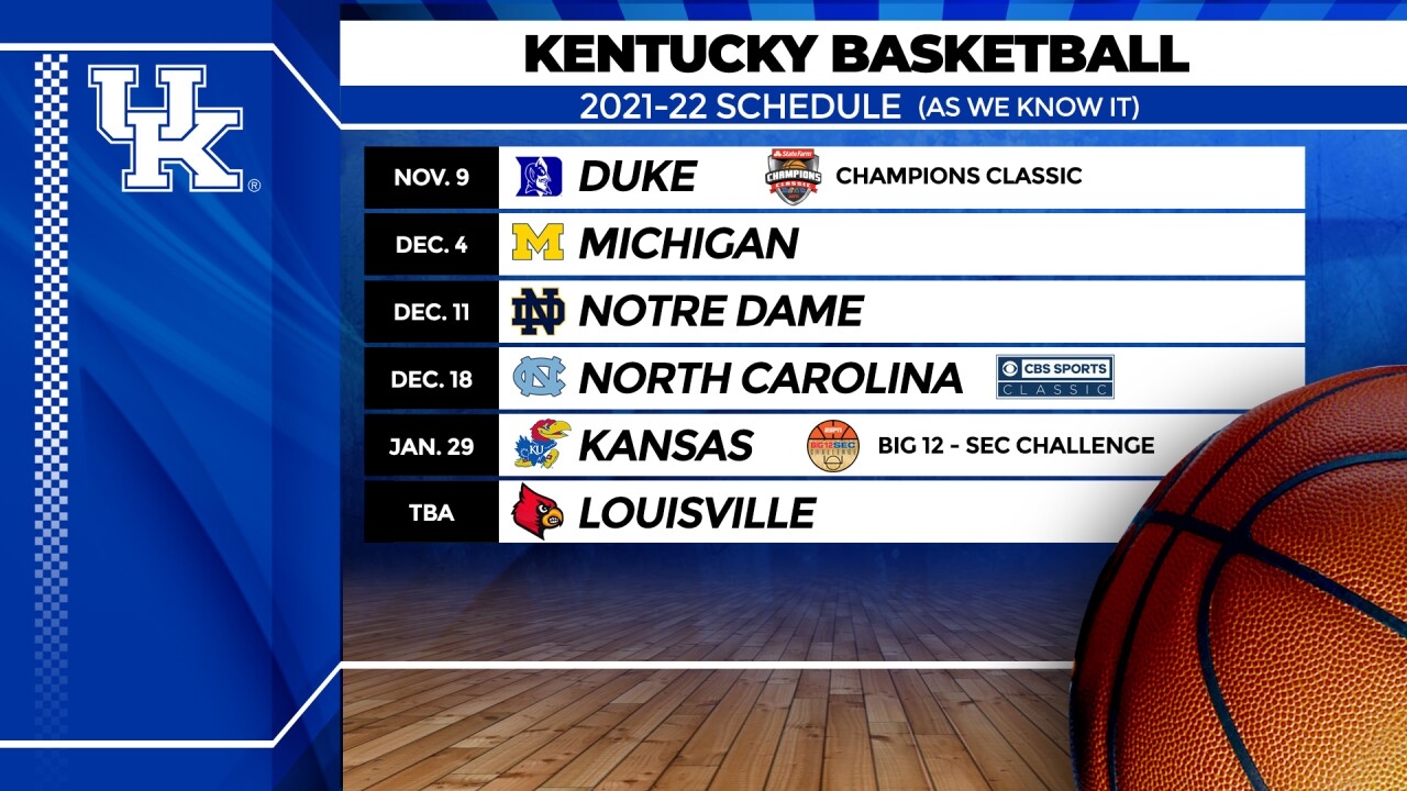 Printable Kentucky Basketball Schedule