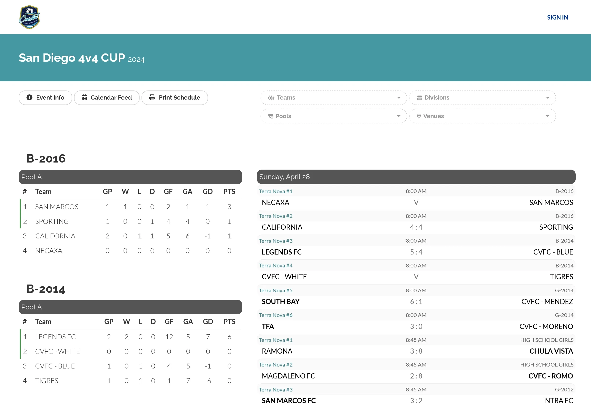 League Tournament Schedule Generator LeagueLobster