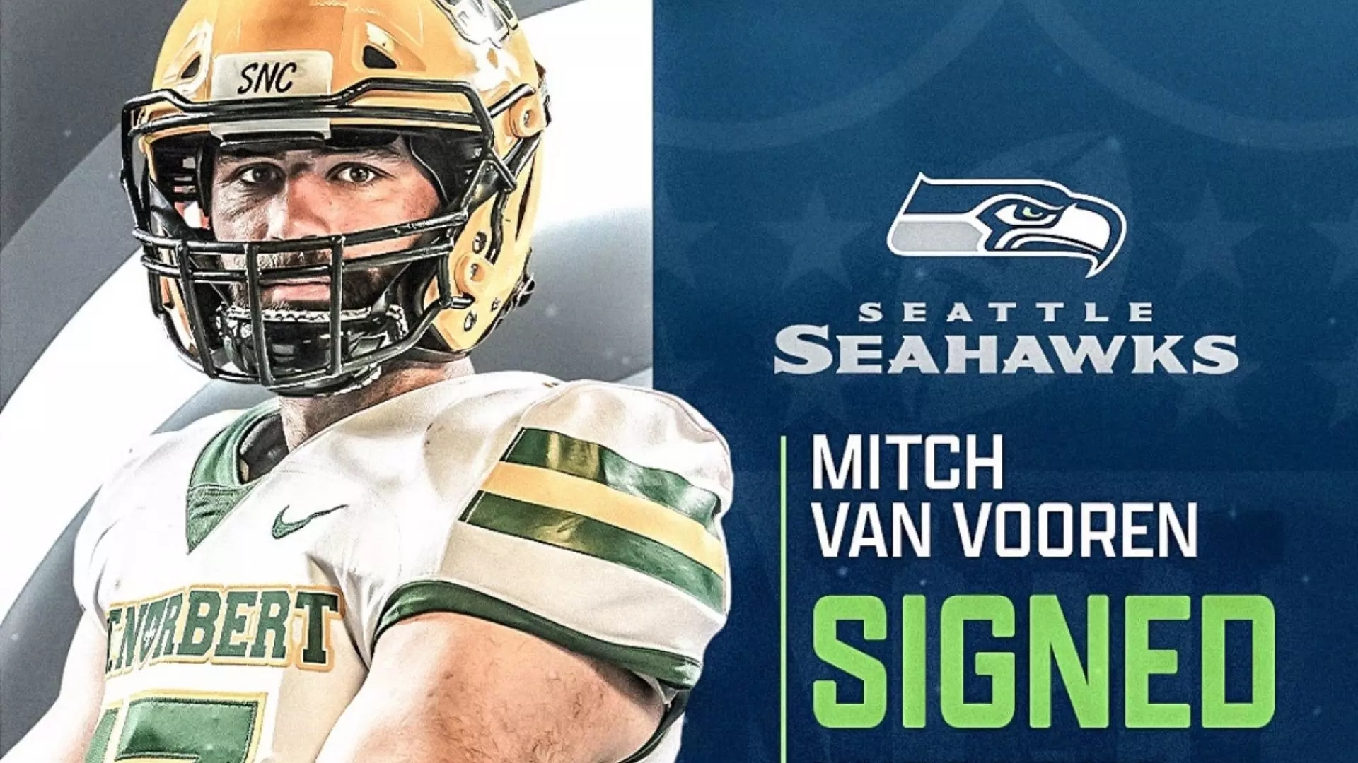 Mitch Van Vooren Inks Deal With Seattle Seahawks St Norbert College