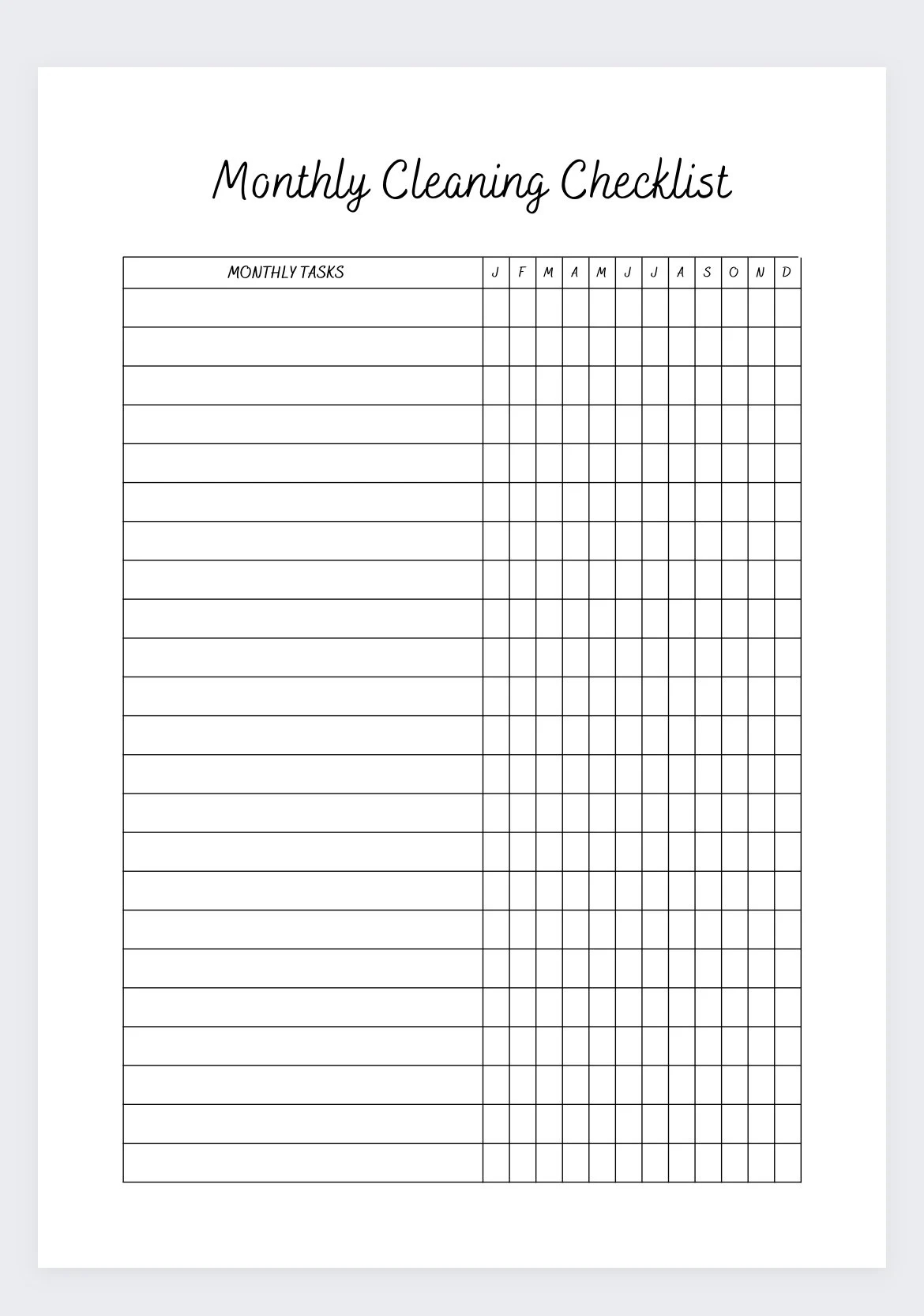 Monthly Cleaning Checklist cleaning housekeeping Cleaning List house Cleaning cleaning Printable cleaning Schedule deep Cleaning checklist Etsy Denmark