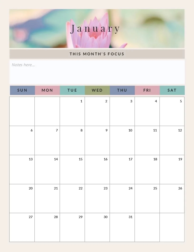 Schedule Printable Free