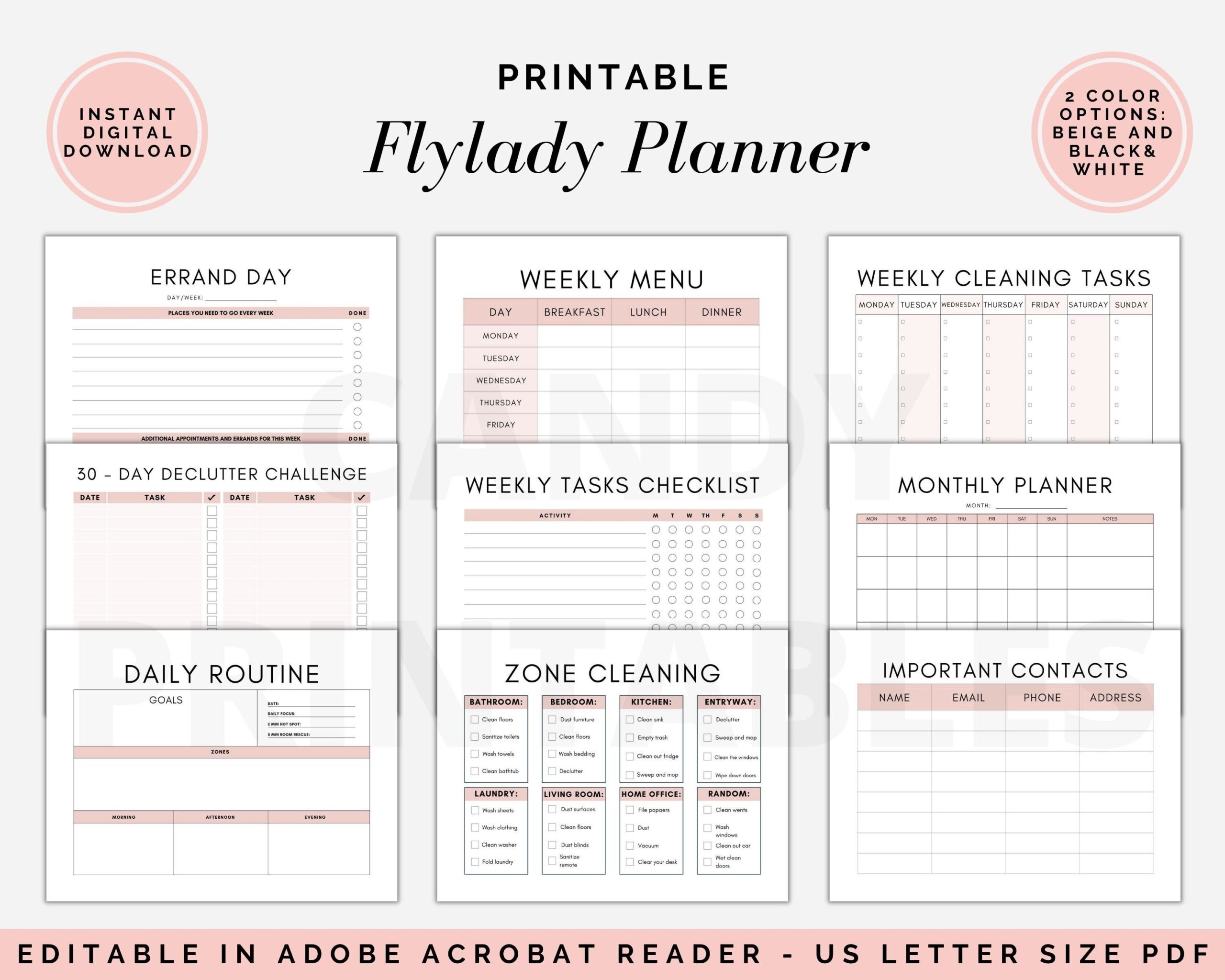 My Flylady Control Journal Home Binder FREE PRINTABLE