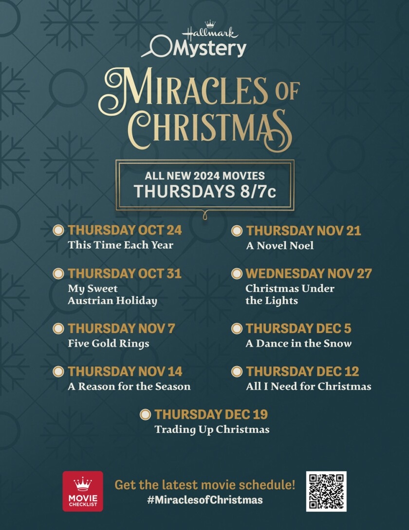 Hallmark Christmas Movies 2025 Schedule Printable Release Date