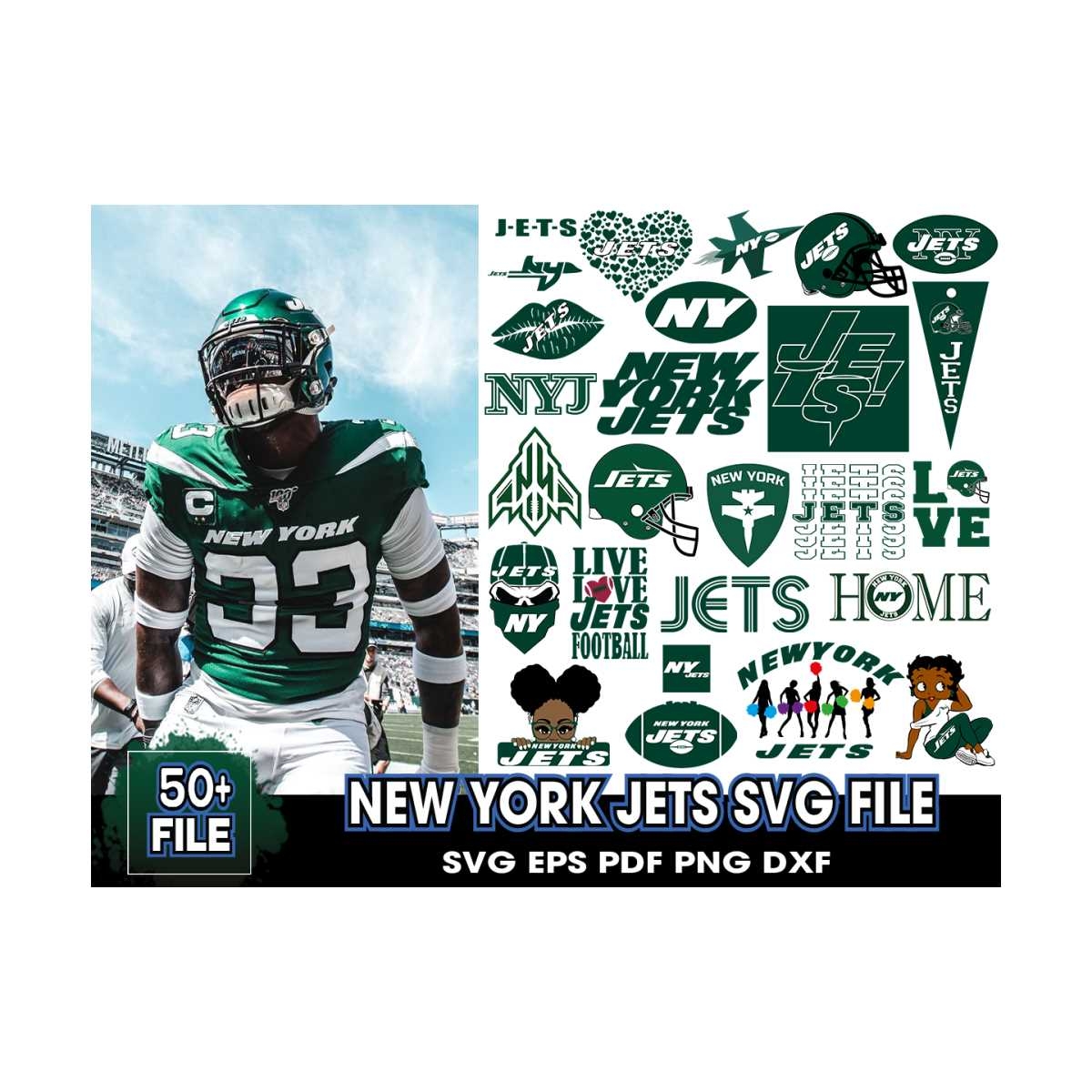 New York Jets SVG File Jets Logo SVG Files Bundle Nfl Team Inspire Uplift