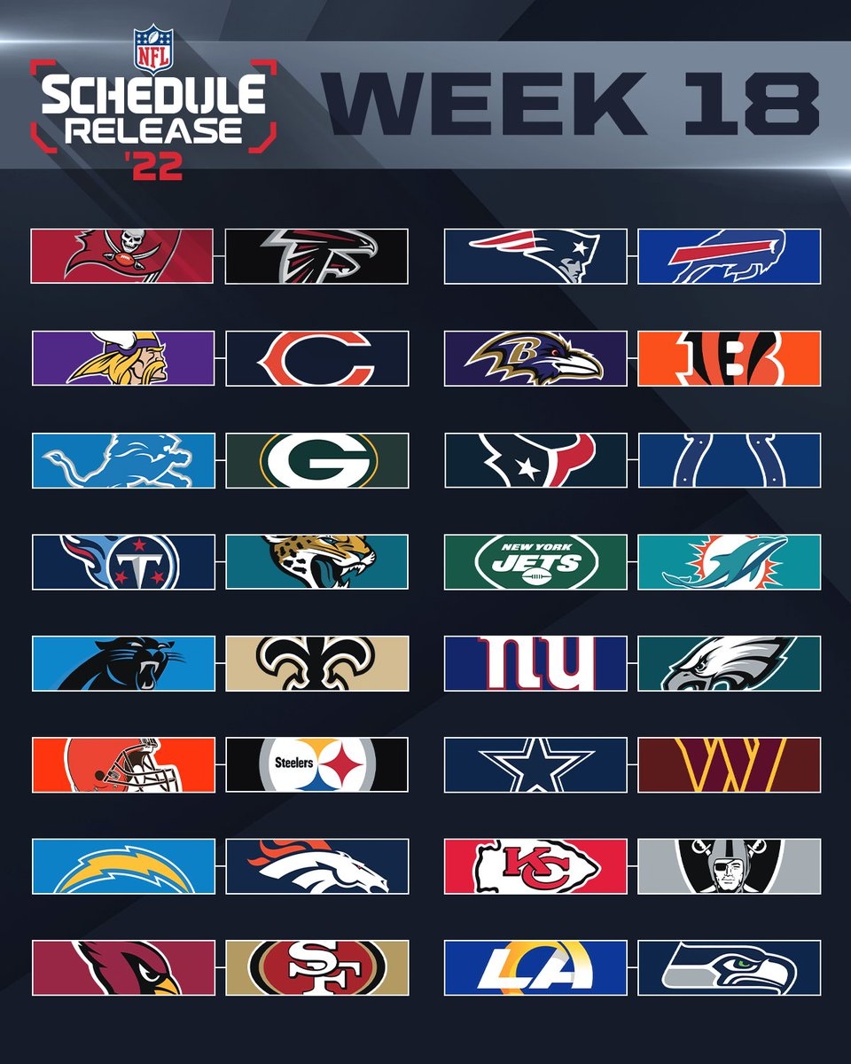 NFL On X Which Week 18 Game Will Mean The Most Https t co WirBqi0YWV X