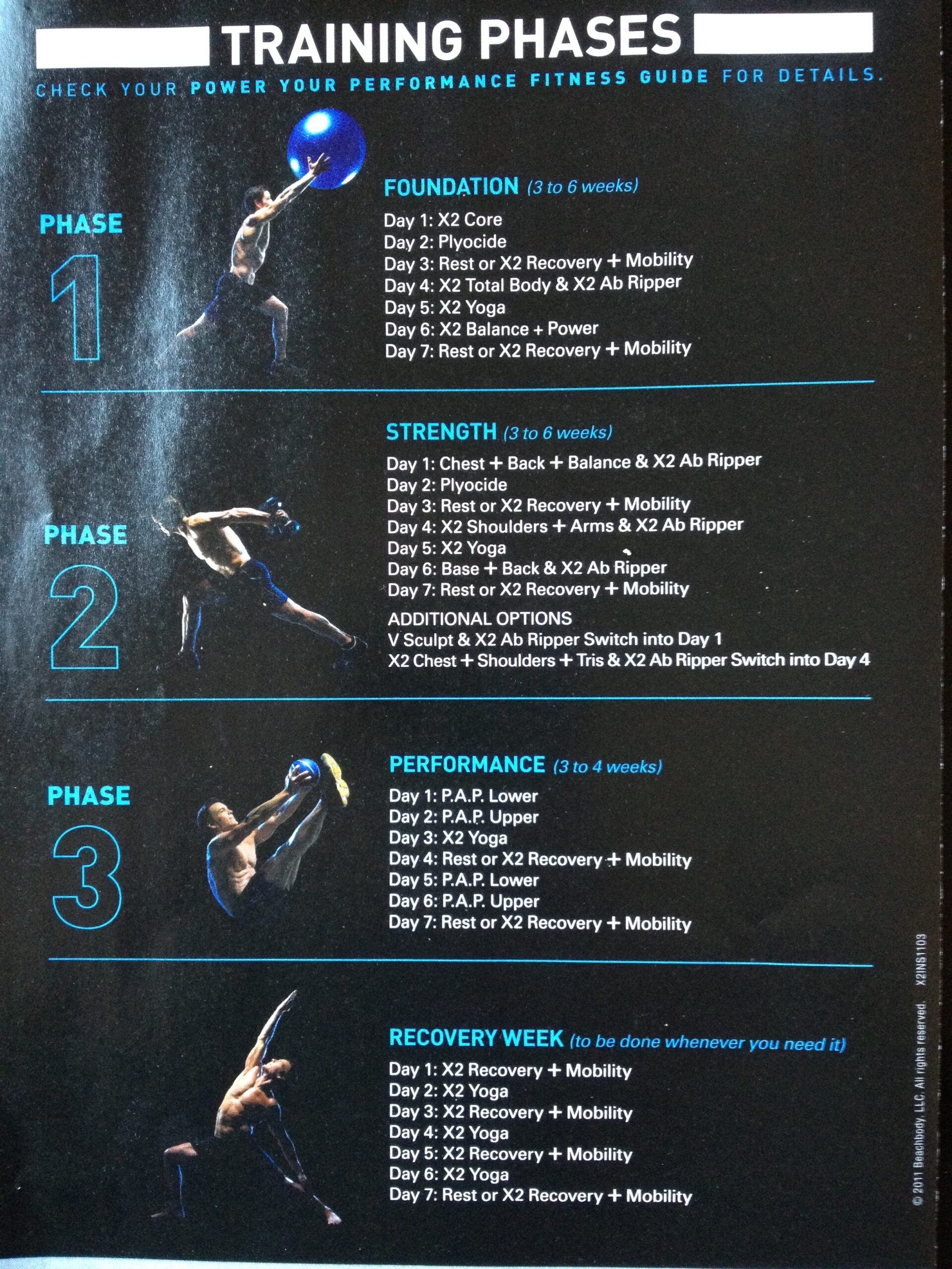 P90x Lean Workout Schedule Printable