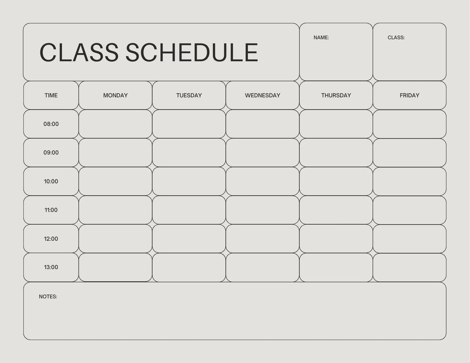 Page 2 Free Printable Class Schedule Templates To Customize Canva