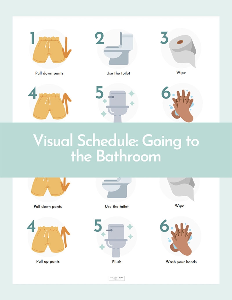 Potty Training Visuals Bathroom PECs Toilet Training Visual